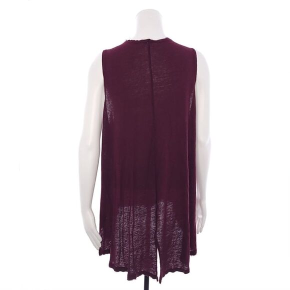 Free People We The Free Union Henley Raw Hem High Low Sleeveless Shirt Size XS - Picture 6 of 9